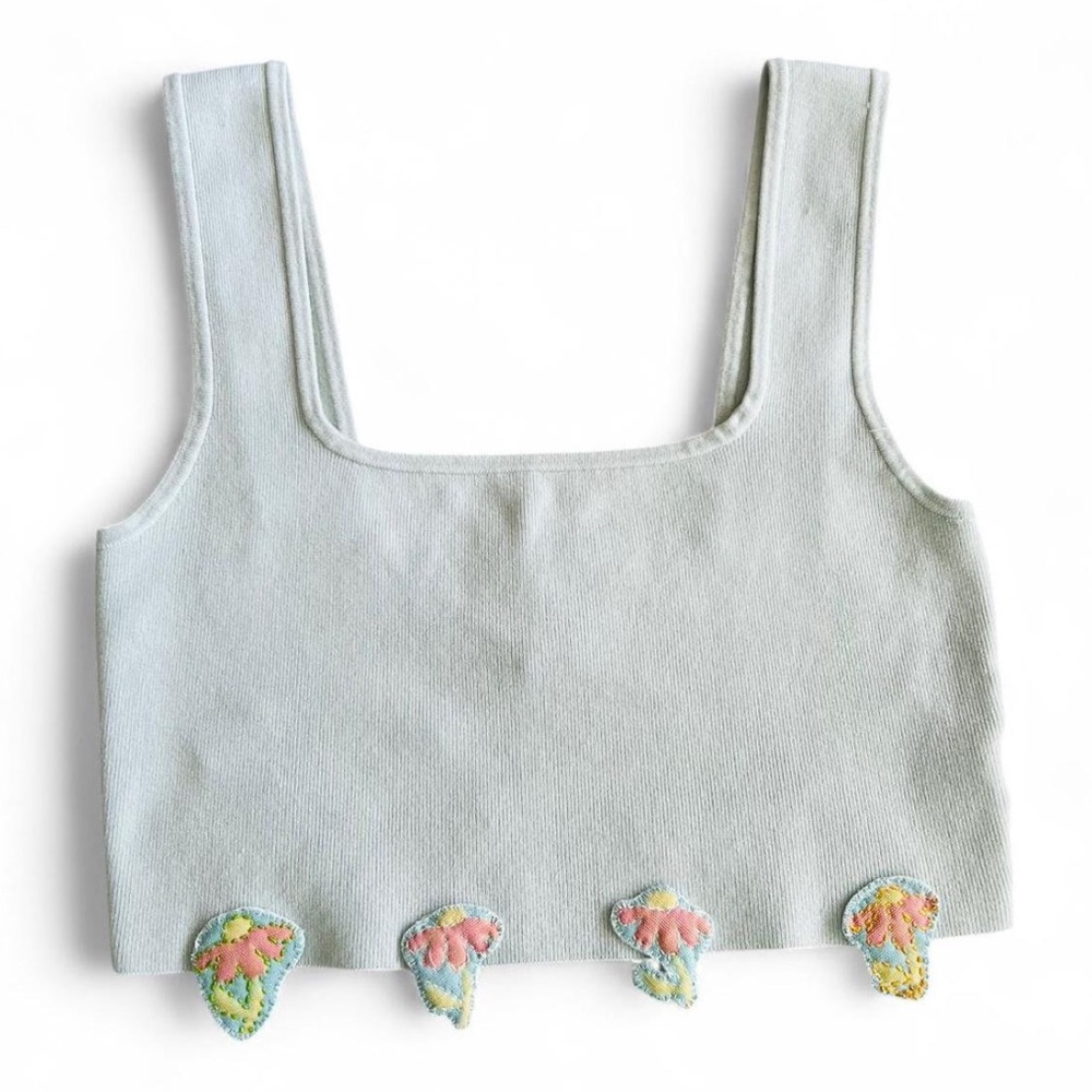 Whimsical Reworked H&M Ribbed Tank - Picture 3 of 5